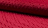 Luxury Supersoft DIMPLE Cuddle Soft Fleece Fabric Material - RED